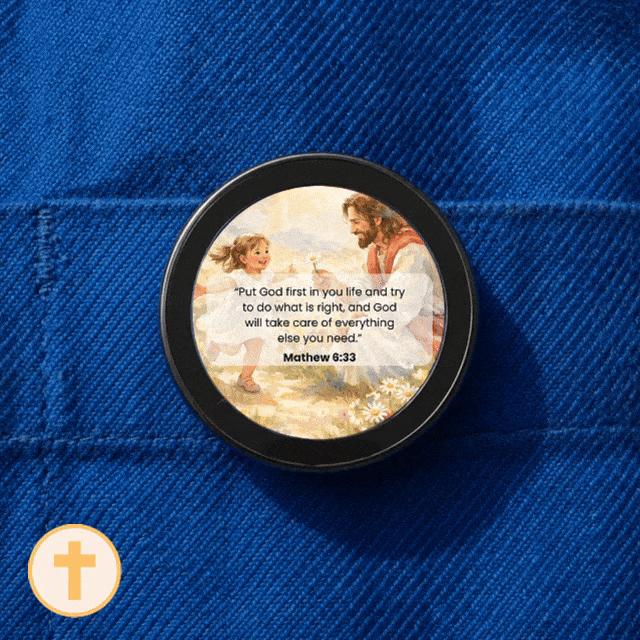 Bible Verse Pin (FREE CHRISTIAN GIFT BOX)